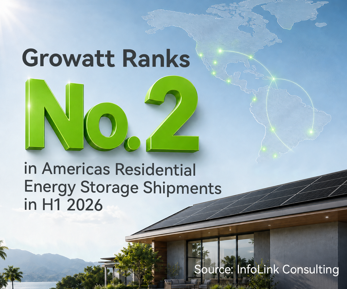 Growatt Ranks No. 2 in Americas Residential Energy Storage Shipments in H1 2026, According to InfoLink Consulting